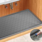 Winisok Silicone Under Sink Mat 34″ x 22″, kitchen Essentials and Gadgets, Shelf liner and Cabinet Protector, Home Organizers and Storage, Waterproof Bathroom Tray