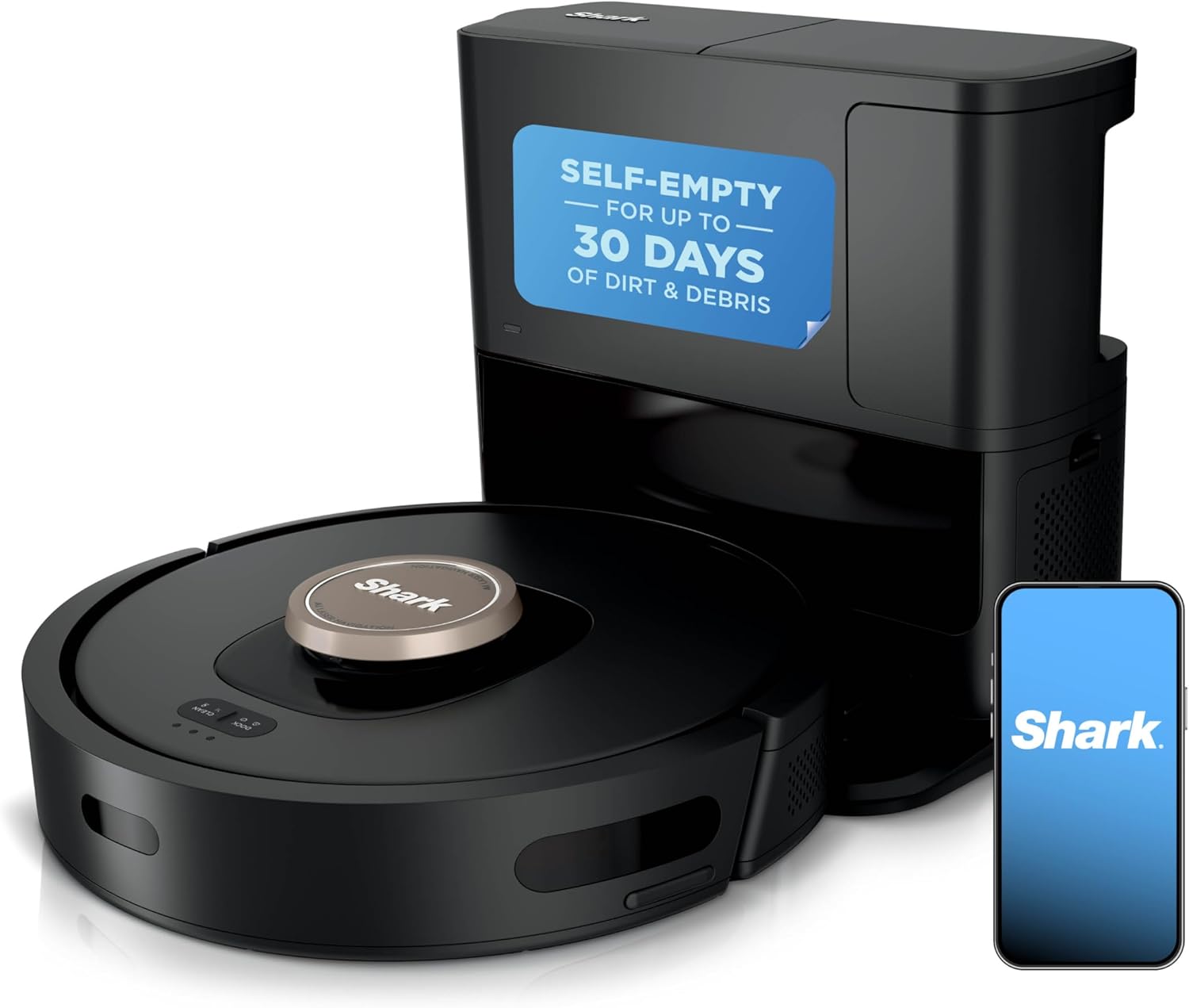 Shark AV2501AE AI Robot Vacuum with XL HEPA Self-Empty Base, Bagless, 60-Day Capacity, LIDAR Navigation, Perfect for Pet Hair, Compatible with Alexa, Wi-Fi Connected, Carpet & Hard Floor, Black Shark AV2501AE AI Robot Vacuum with XL HEPA Self-Empty Base, Bagless, 60-Day Capacity, LIDAR Navigation, Perfect for Pet Hair, Compatible with Alexa, Wi-Fi Connected, Carpet & Hard Floor, Black