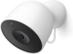 Google Nest Cam Outdoor (Wired, 2nd Gen) - Security Camera with 2K Video and Gemini, Night Vision, 2-Way Audio - Works with Google Home - 2025 Model - Snow