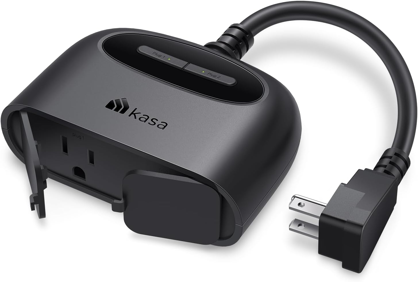 Kasa Outdoor Smart Plug, Smart Home Wi-Fi Outlet with 2 Sockets, IP64 Weather Resistance, Compatible with Alexa, Google Home & IFTTT, No Hub Required, ETL Certified(EP40), Black Kasa Outdoor Smart Plug, Smart Home Wi-Fi Outlet with 2 Sockets, IP64 Weather Resistance, Compatible with Alexa, Google Home & IFTTT, No Hub Required, ETL Certified(EP40), Black