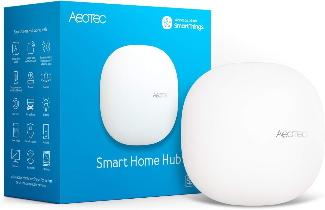 Aeotec Smart Home Hub, Works as a SmartThings Hub, Z-Wave, Zigbee, Matter Gateway, Compatible with Alexa, Google Assistant, WiFi Aeotec Smart Home Hub, Works as a SmartThings Hub, Z-Wave, Zigbee, Matter Gateway, Compatible with Alexa, Google Assistant, WiFi