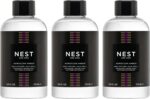 NEST New York Reed Diffuser Liquid Refill Bundle, Moroccan Amber - Includes Three 5.9 fl oz Refill Bottles