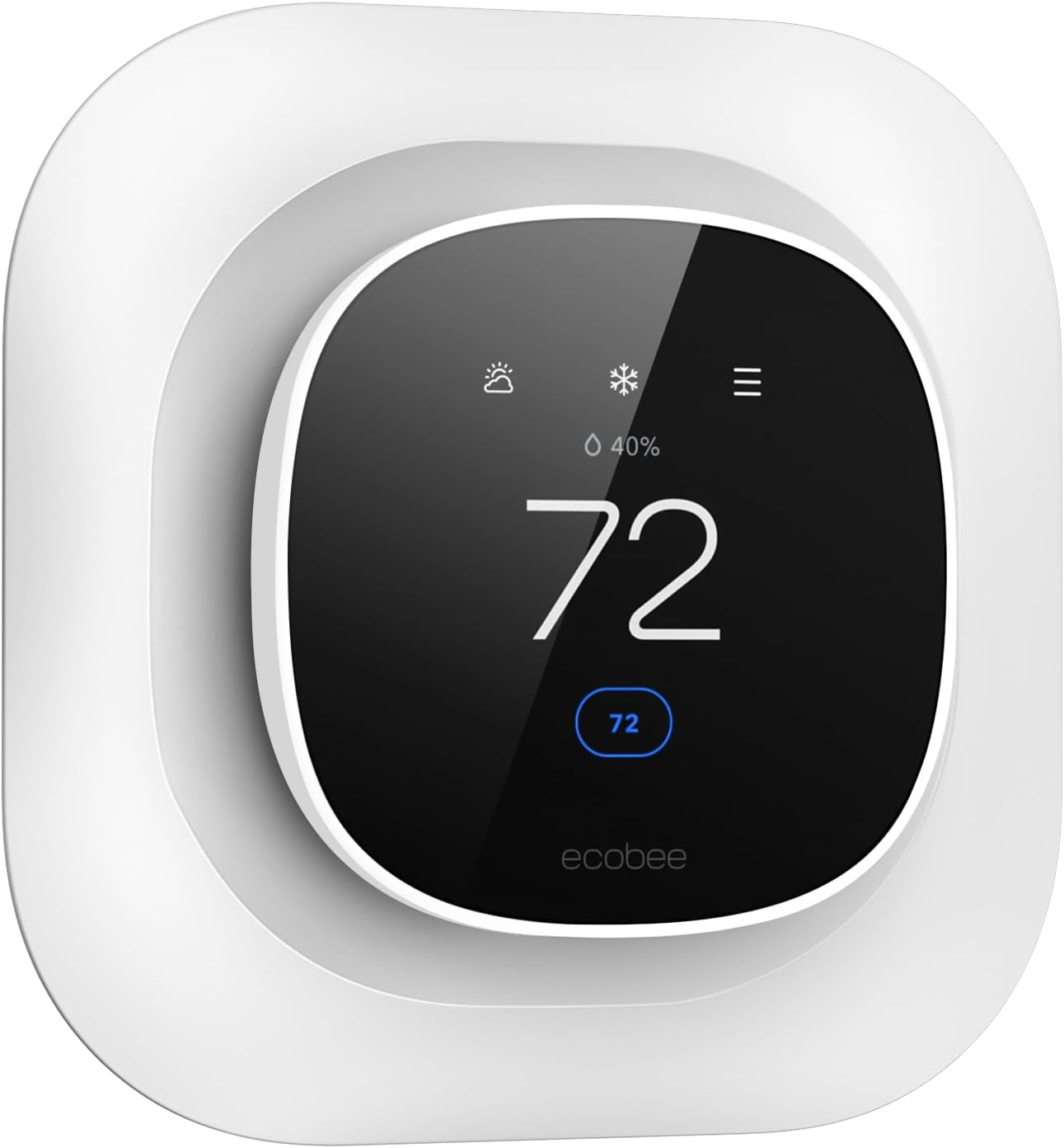CaseBot Wall Plate for New 2025 ecobee Smart Thermostat Essential Thermostat, Practical and Stylish Trim Plate Bracket Cover Mount Holder, White