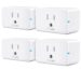 Govee Smart Plug 15A, WiFi Bluetooth Outlets 4 Pack Work with Alexa and Google Assistant, WiFi Plugs with Multiple Timers, Govee Home APP Group Control Remotely, No Hub Required, ETL&FCC Certified
