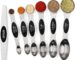 Magnetic Measuring Spoons Set Stainless Steel with Leveler, Stackable Metal Tablespoon Measure Spoon for Baking, Cups and Spoon Set Kitchen Gadgets Apartment Essentials Fits in Spice Jars