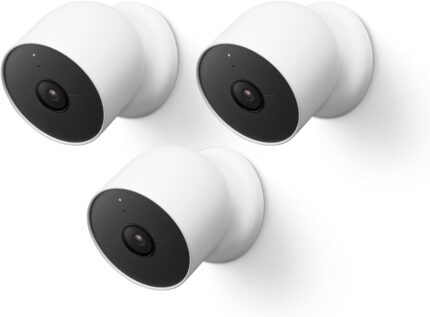 Google Nest Nest Cam 2 Megapixel Outdoor Full HD Network Camera – Color – 3 Pack, Motion Only