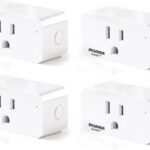Sylvania WiFi Smart Plug, Voice Control, Compatible with Alexa and Google Home, Timer, On/Off, White – 4 Pack (75703)